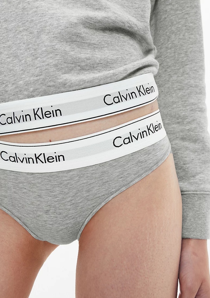 Dámské brazilky Calvin Klein QF5981 M Šedá