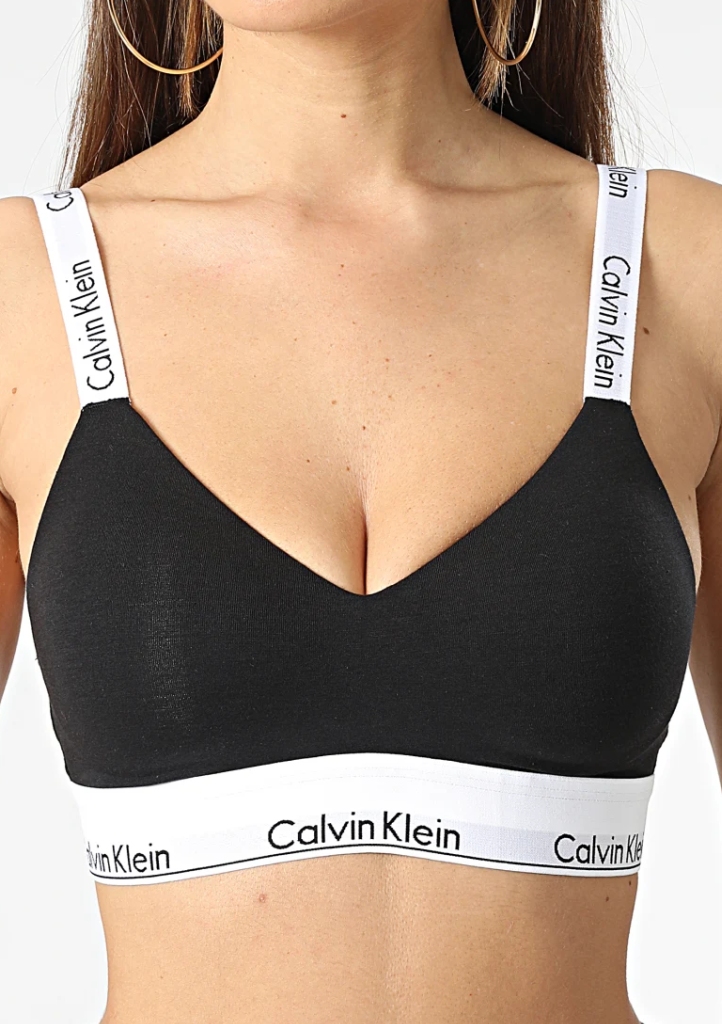 Dámská sportovní podprsenka Calvin Klein QF7059E L Černá