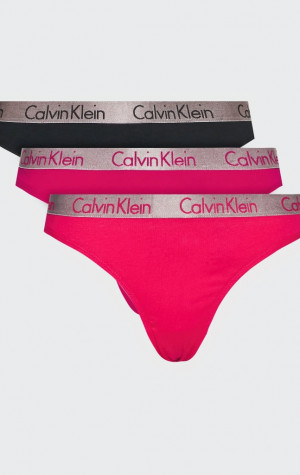 Dámske tangá Calvin Klein QD3560 6VS 3PACK