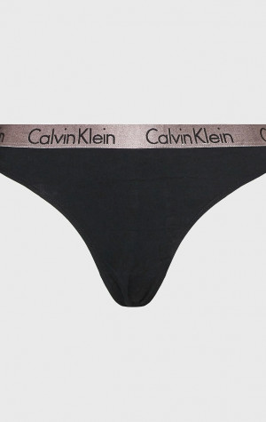 Dámská tanga Calvin Klein QD3560 6VS 3PACK