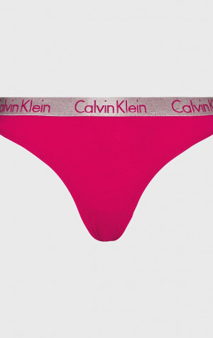 Dámská tanga Calvin Klein QD3560 6VS 3PACK