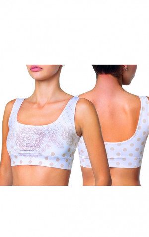 Dámsky Crop Top Meméme Polka Dot Chamomile